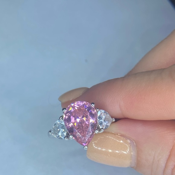 Beautiful 925 Sterling Silver tourmaline and cubic zirconia - Picture 5 of 6